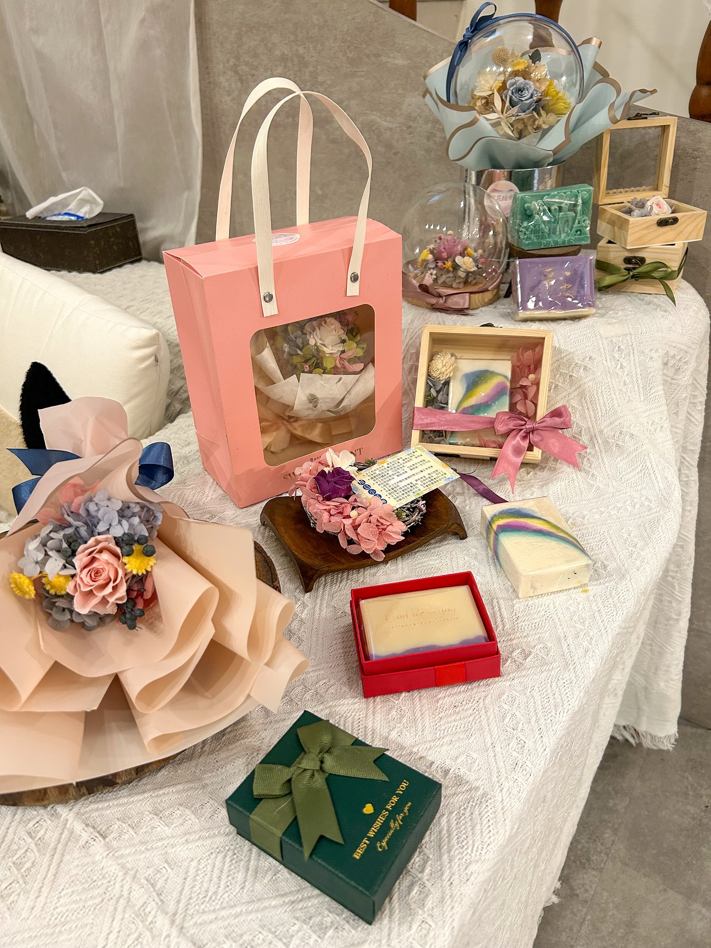 皂花拾光展售桌